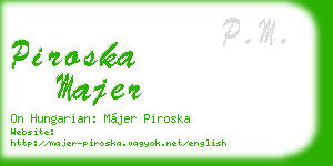 piroska majer business card
