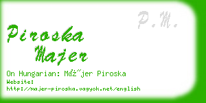 piroska majer business card